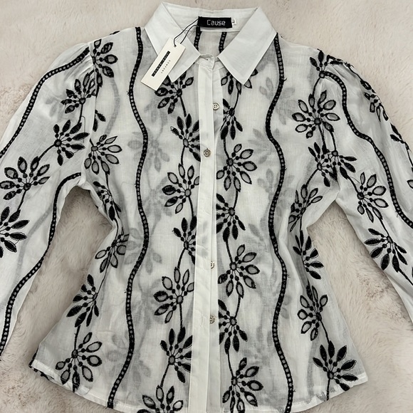 NWT button down shirt size 8-10 - Picture 3 of 10